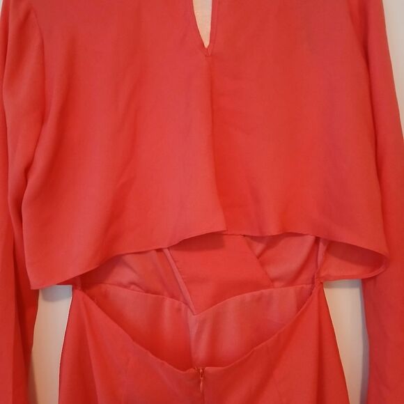 Ark & Co Spring Backless Boho Coral Orange Festival Shorts Romper Playsuit-S - Picture 9 of 12